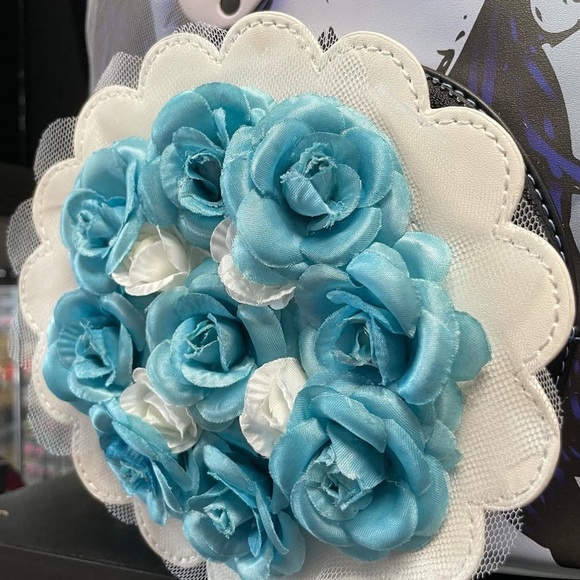 Loungefly Tim Burton Corpse Bride Emily Wedding Day Bouquet Mini Backpack - Picture 7 of 9